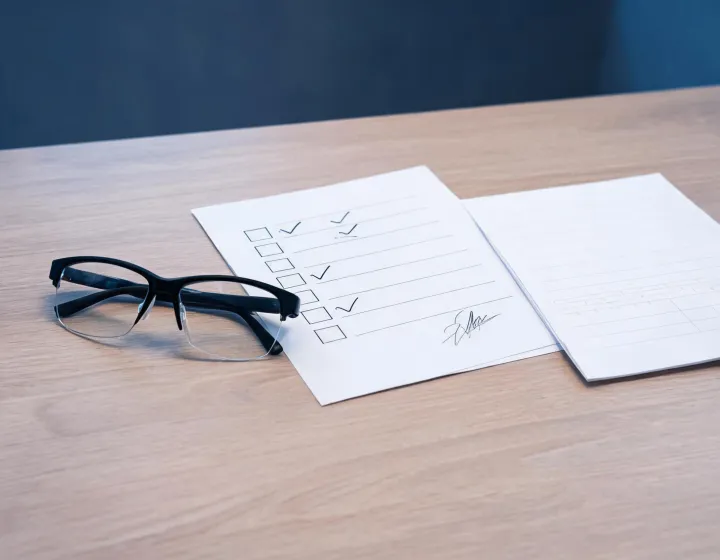 Prescription safety glasses sample approval desk